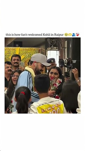 welcomed Kohli in Raipur 🥹🫶 #viratkohli #indvssa #shorts #anushkasharma #fans #ict