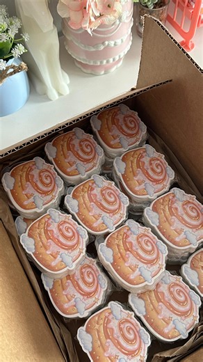 When I saw these for the first time, it literally looked like a tray of cinnamon rolls. they look SO good!! Every order in October will receive this freebie sticker while supplies last ✨✨ . . . #stickerlover #stickeraddict #stickerslaps #stickerartist #stickersale #stickerobsessed #stickerartists #stickerjunkie #stickeraddiction #stickershops #stickershopowner #stickersforsale #stickerlovers #stickersbomb #stickerarts #stickersaddict #stickerset #stickersheet #stickersfordays #cutestationery #st