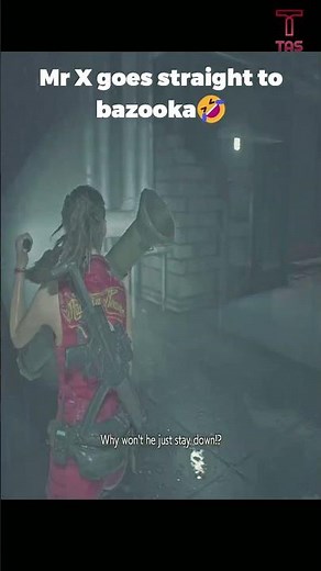Mr X goes straight to bazooka 🤣 - Resident Evil 2
