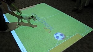 Genius Interactive Floor Display Lets Pets (And Kids) Play Virtual Soccer