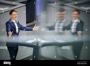 Berlin, Germany. 07th Sep, 2023. Karl Lauterbach (SPD), Federal Minister of Health, speaks in the plenary session of the Bundestag during the first reading of the 2024 budget. Credit: Kay Nietfeld/dpa/Alamy Live News Stock Photo - Alamy