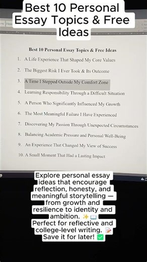 Best 10 Personal Essay Topics & Free Ideas
