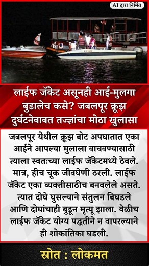 लाईफ जॅकेट असूनही आई-मुलगा बुडालेच कसे? जबलपूर क्रूझ दुर्घटनेबाबत तज्ज्ञांचा मोठा खुलासा