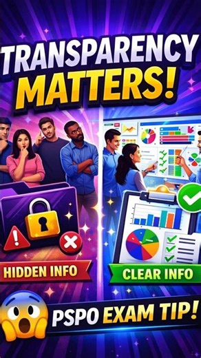 Product Owner Secret: Transparency is the Key to Scrum Success 🔑| PSPO/ PSM Exam Tips