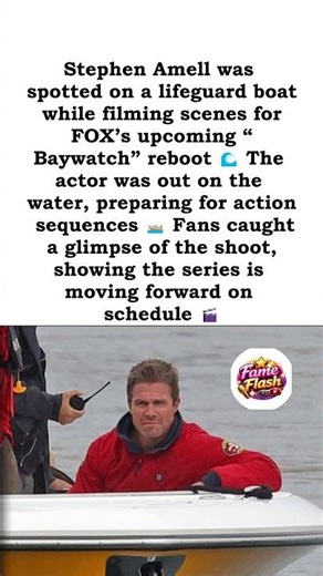 Stephen Amell Films Scenes for Baywatch Reboot#actor #hollywood