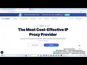 How To Setup Cherry Proxy IP | How to create an account and use Cherry Proxy A to Z