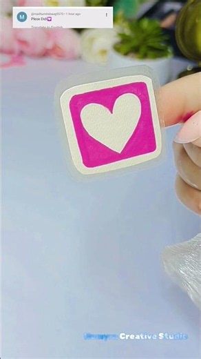 Heart Decoration Sticker Drawing 💟 Easy Cute Heart Art #shorts
