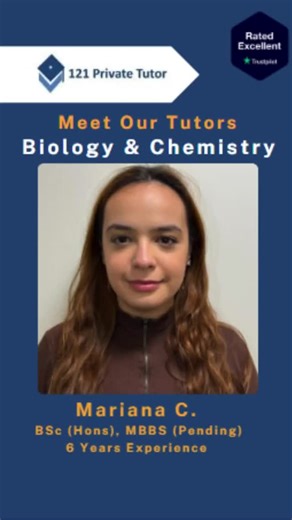 121 Private Tutor on Instagram: "Meet Mariana – GCSE & A Level Biology and Chemistry Tutor – 121 Private Tutor covering Wokingham, Reading, Camberley and Farnborough and Online At 121 Private Tutor, we’re proud to work with highly qualified tutors who deliver exceptional, personalised tuition. Today, we’re delighted to introduce Mariana, one of our specialist GCSE and A Level Science tutors, supporting students online and across Wokingham, Reading, Camberley and Farnborough. Mariana offers 1:1 p