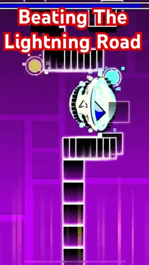 Beating the lightning road #geometrydash