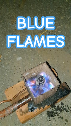 first test my waste oil burner #blueflames #flames #fire #oilburner