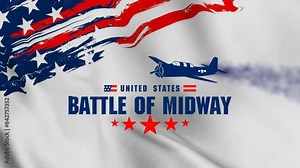 Animated Wright Brothers Day on December 17th . Illustration of the First Successful Flight in a Mechanically Propelled Airplane