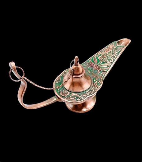 Antique Vintage Brass Genie Lamp Handcrafted Arabian Magic Chirag Aladdin Nautical Home Decor - Etsy