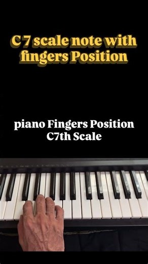 Piano fingers position of C7th scale. PianoPractice #C7Scale #FingerPositions #PianoFingering #Right