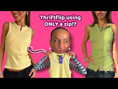 How to Upgrade Any Basic Top with an Invisible Zip | Easy Thrift Flip Tutorial