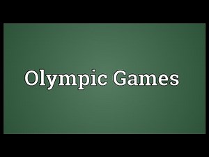 Olympic Games Meaning