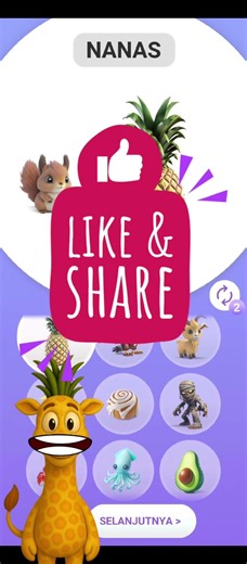 TUPAI + NANAS 🤔‼️ jadi apa ya kira kira ❓❓ #animash #fyp #shorts #games #youtubeshorts