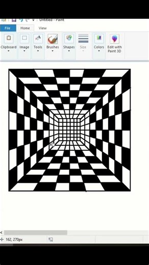 MS Paint: The Secret to 3D Art 🤯 #Shorts #MSPaint #OpticalIllusion #Drawing #3DArt