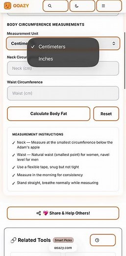 Body Fat Calculator Online | Check Your Body Fat Percentage | OOAZY Tool Review