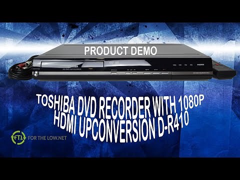 Toshiba D-R410 DVD Recorder and Player 1080p HDMI Upconversion Product Demonstration How To Record
