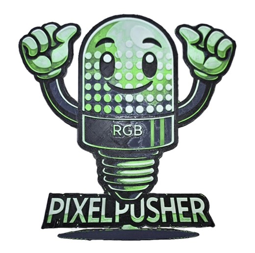 Pixel Pusher Cartoon: 3D Printable RGB Light Bulb STL/3MF File - Etsy