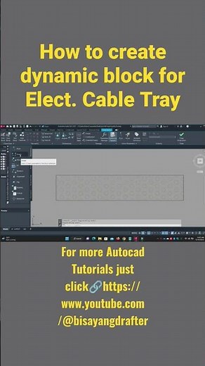 Cable Tray dynamic blocks in Autocad#autocad #electricalengineering #mep #autodesk #engineering
