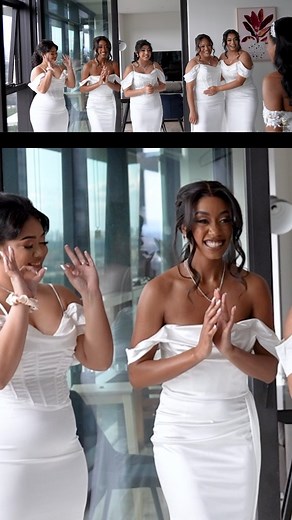 Beautiful Bride reveals her Beauty to her Lovely Bridesmaids 💐 | Inspired Films