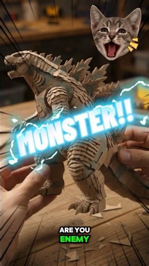 I Made an Epic Godzilla Sculpture Entirely Out of Cardboard! 🦖💥 #cardboardcraft #craftideas #diy
