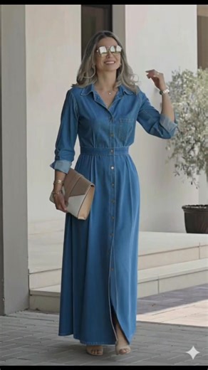 Vestidos casuales de mezclilla para lucir estilizadas y modernas ✨💐 | Moda y estilos de vestuarios para Mujeres Reales