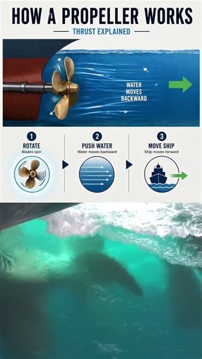 🚢 **How a Propeller Works: Thrust Explained**