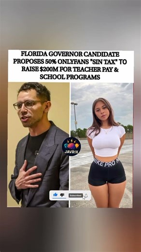 Florida candidate wants 50% OnlyFans “sin tax” to fund schools. #shorts #viral #trending