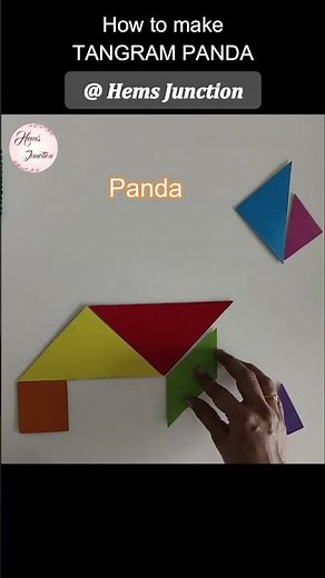 How to make Tangram Panda #shorts #hemsjunction #tangram #tangrampuzzle #tangram animals