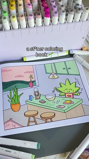 Just Jane & her weenie baking brownies 🌱 420 COLORING BOOKS DROP THIS FRIDAY 6/28 AT 1pm PST! 🫶🏻 #adultcoloring #coloringtherapy #cloudscoloringbook #cloudscoloring #coloringbookforadults #fypworld #ohuhumarkers