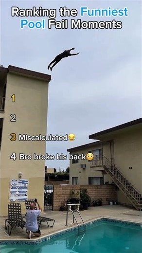 Ranking the top 4 funniest pool fail moments