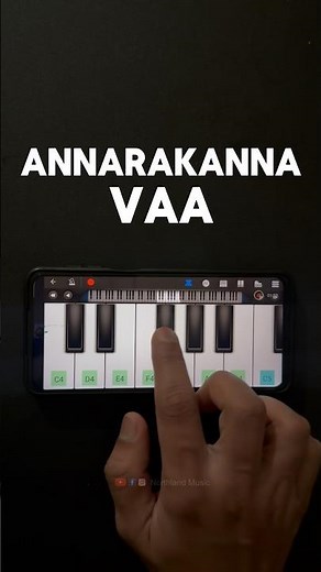 അണ്ണാറകണ്ണാ വാ പൂവാല❤️ Easy onefinger piano👆🏻🎹 easy Malayalam keyboard song #shorts