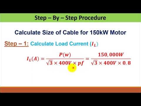 Sizing of Motor Accessories like Contactors , Over load current relay , cable size etc.,