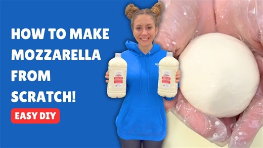 I made mozzarella from scratch and it was way easier than I thought