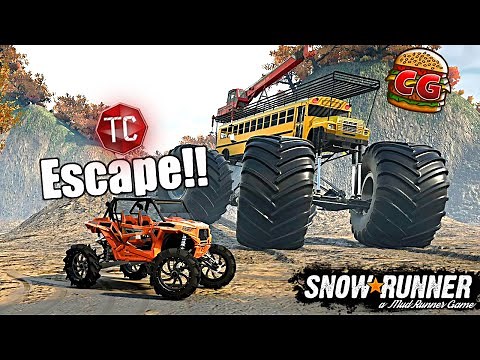 SnowRunner: TC vs CAMODO! ESCAPING The MEGA BUS, MONSTER Toyota Prius, & MORE! (Multiplayer Mods)