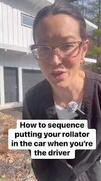 How to put the rollator in the car as the driver! #physicaltherapy #seniorcare #caregiver #surgery