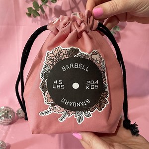 45lb Plate With Flowers Drawstring Pouch, Gym Chalk Bag, Lined Drawstring Pouch, Makeup Bag, Gym Bag - Etsy Canada