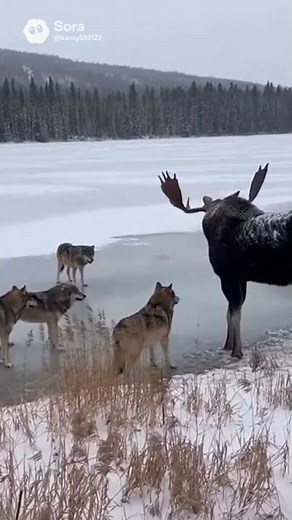 Wolves vs Moose: Frozen Showdown