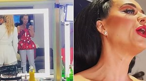 Katy Perry does a vocal warm up ahead of Las Vegas show