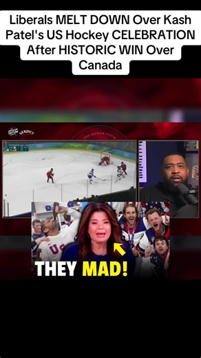 Liberals MELT DOWN Over Kash Patel's US Hockey CELEBRATION After HISTORIC WIN Over Canada #theofficertatum #news #breakingnews #politics #usa