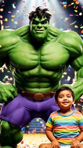 hulk and a baby#shorts #ai #explore #trending