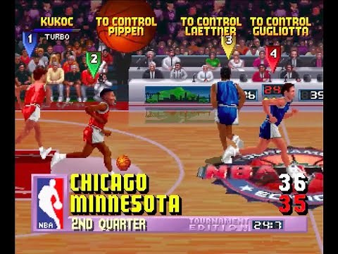 NBA Jam T.E. Longplay (PlayStation Version) - Difficulty: 5 (Extra Hard)