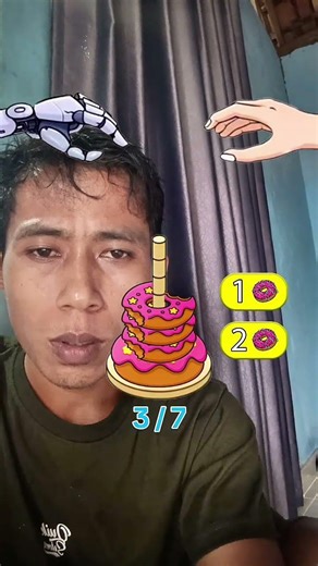 robot vs manusa #efek #dounats #game