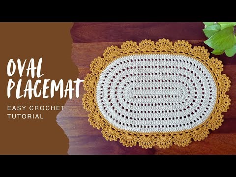 Easy Crochet Oval Placemat Tutorial || Beginner Friendly Table Mat (Step By Step)