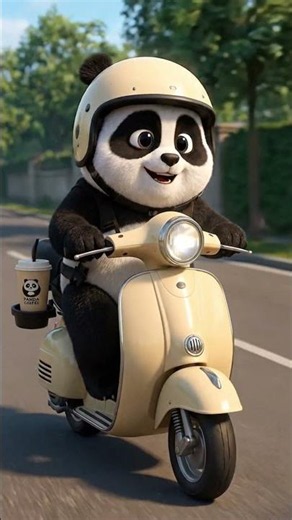 “Oh my goodness, this panda bought a cup of boba 🧋!” Cute. #panda #cute