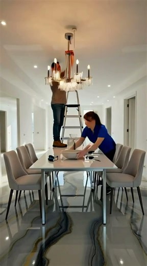 Old Dinning Room to Liquid Glass 😱 | Epoxy Transformation #epoxyfloor #epoxytransformation