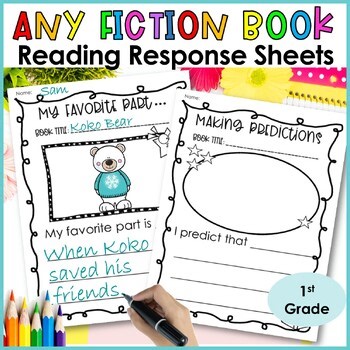Character Setting Problem Solution Graphic Organizer Fun Reading Response Sheets