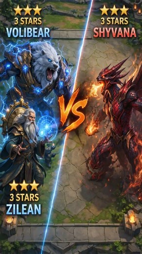 3⭐ ZILEAN + VOLIBEAR vs 3⭐ SHYVANA 🔥 YOU WON’T BELIEVE THIS #leagueoflegends #tft #shorts